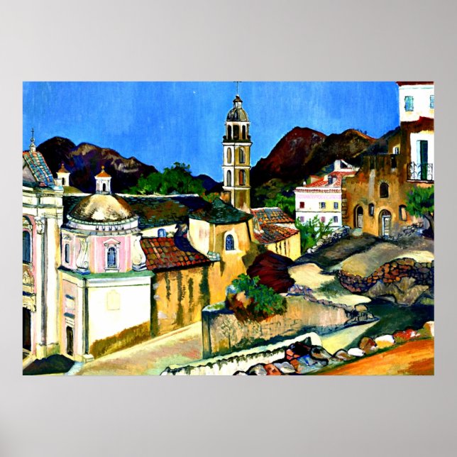 Kyrkan i Belgodere, Korsika Poster (Framsidan)