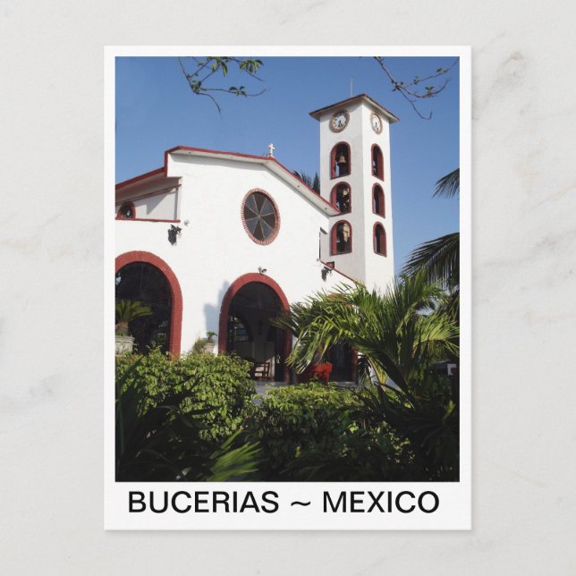 Kyrkan i Bucerias Centro Mexico Vykort (Framsida)