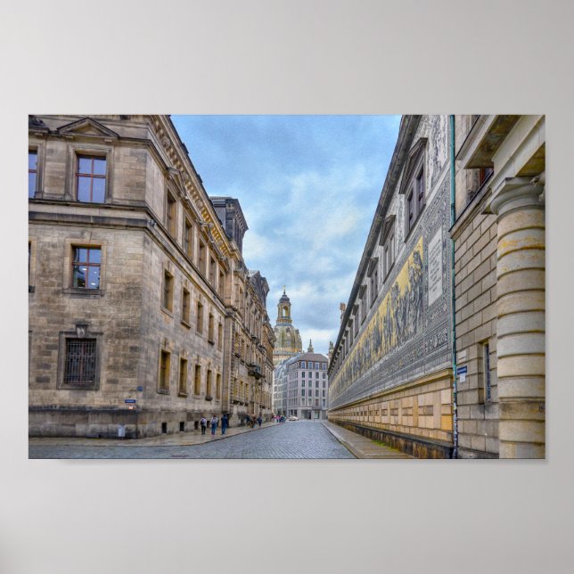 Kyrkan i Dam Dome, Dresden, Tyskland Poster (Framsidan)