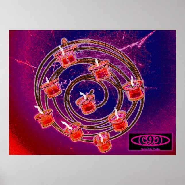 Kyrkan i de 9 ljus-Spiral Poster (Framsidan)
