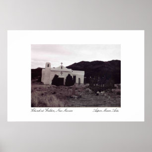 Kyrkan i Golden, New mexico Poster