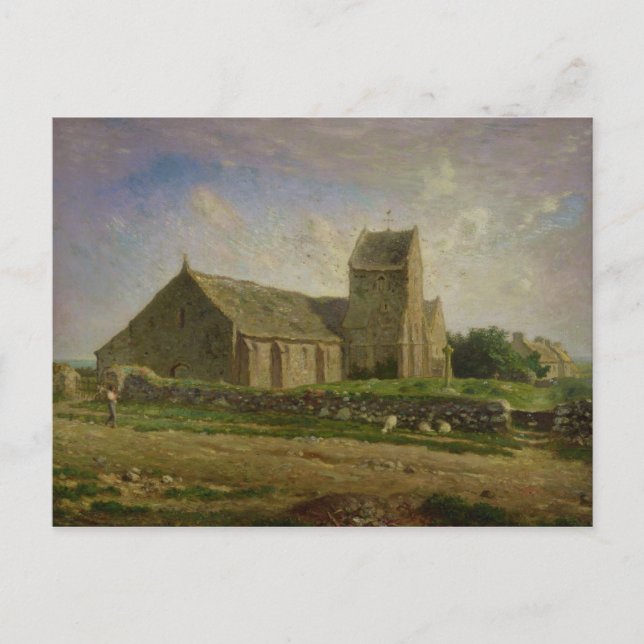 Kyrkan i Greville, 1871-74 Vykort (Framsida)
