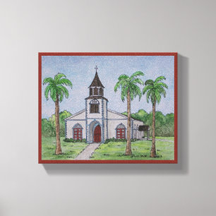 Kyrkan i Runaway Bay, Jamaica Canvastryck