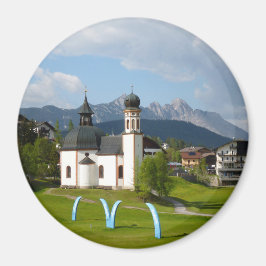 Kyrkan i Seefeld, Österrike, runda magnet