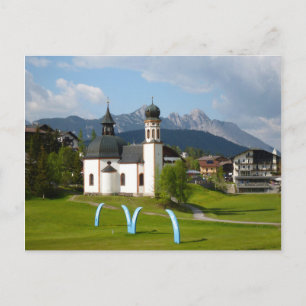 Kyrkan i Seefeld, vykort för Österrike