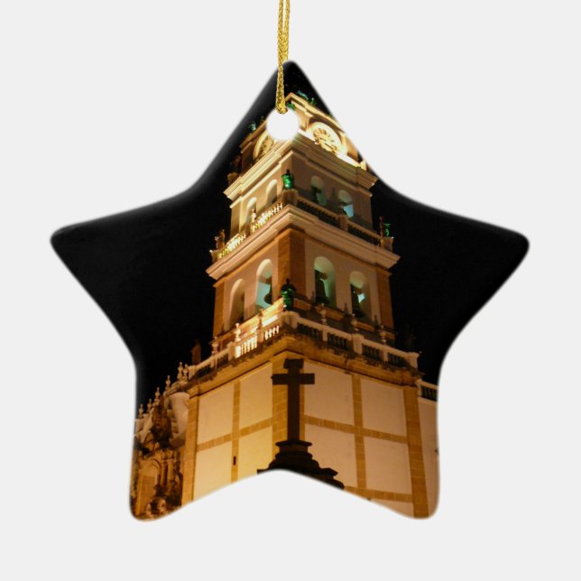 kyrkan kor julgransprydnad keramik (Framsidan)