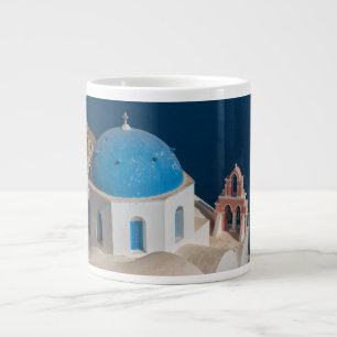 Kyrkan på ön Santorini, Grekland Jumbo Mugg