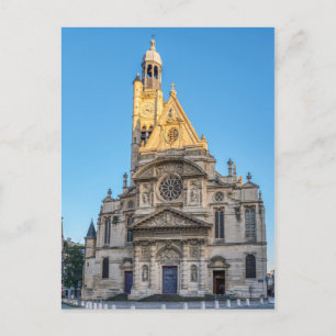 kyrkan Saint-Etienne-du-Mont i Paris, Frankrike Vykort