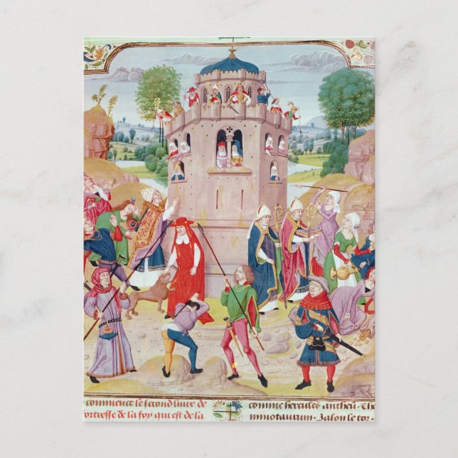 Kyrkan som attackeras av kättare, flamländska vykort (Framsida)