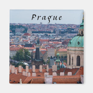 kyrkan St. Nicolas och tak i Prag Magnet