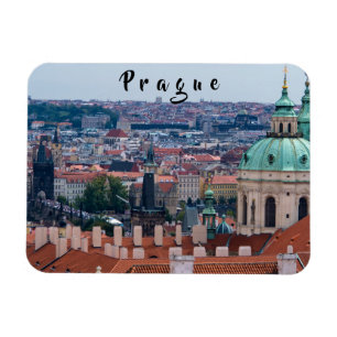 kyrkan St. Nicolas och tak i Prag Magnet