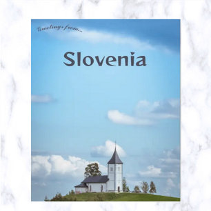 Kyrkan St Primoz i Jamnik Slovenien Vykort