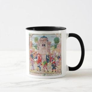 Kyrkan under attack från kättare som är flemish mugg