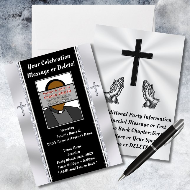 Kyrkans årsfest inbjudningskort VARJE FESTLIGHET (Church Anniversary Invitations. Christian Invitations. Pastor Appreciation Invitations. )