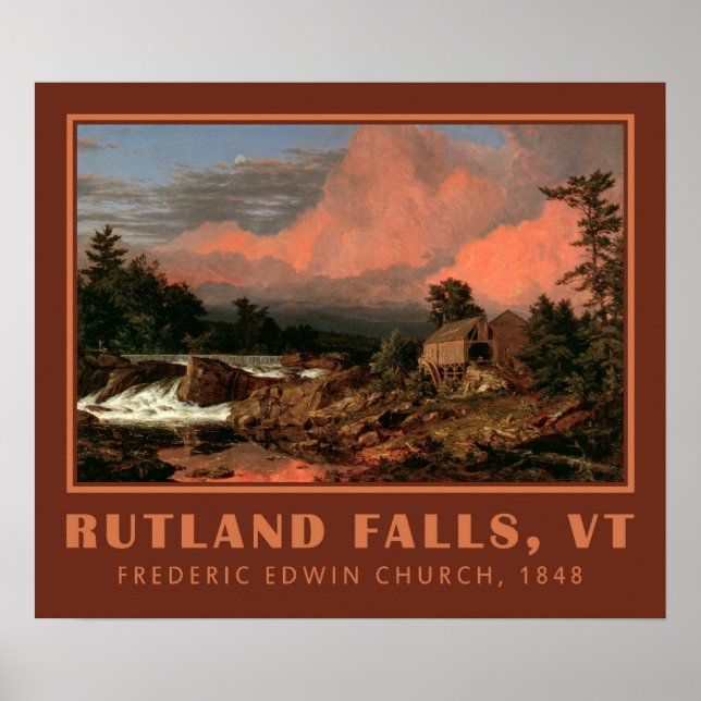 Kyrkans konst "Rutland Falls" poster (Framsidan)