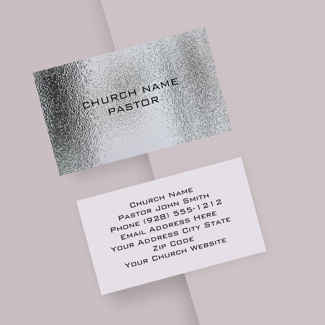 Kyrkens pastor Tempered Glass Effect Christian Visitkort (Skapare uppladdad)