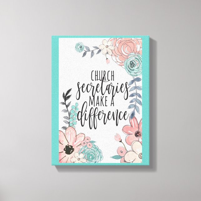 Kyrkessekreterare Kanvastrycket Stretched Canvastryck (Framsida)