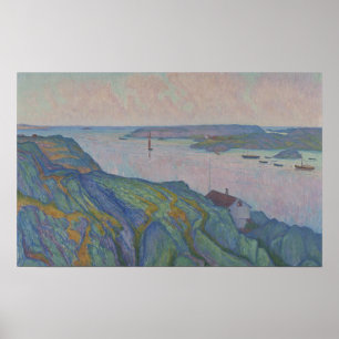 Kyrkesund, 1911 (olja på canvas) poster
