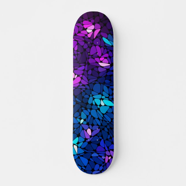 Kyrkfärgade glas mini skateboard bräda 18,5 cm (Framsida)