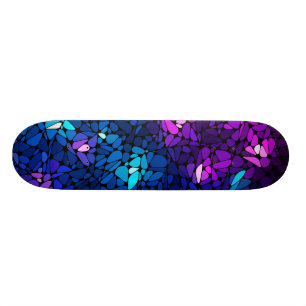 Kyrkfärgade glas mini skateboard bräda 18,5 cm