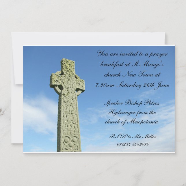 Kyrklig bönfrukost inbjudningar (Framsida)