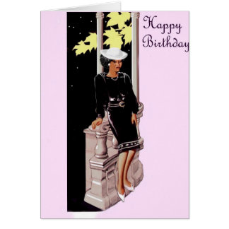 kyrklig dam hälsningskort