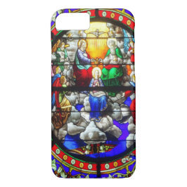 Kyrklig fönsterCoronation Mary för målat glass