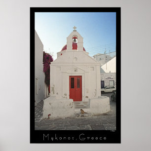 Kyrklig kattunge - Mykonos Poster