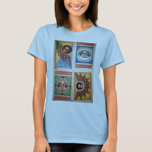 Kyrklig målning för etiopier - baby blue T-tröj T-shirt