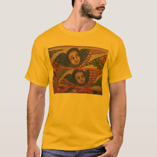 Kyrklig målning för etiopier - guld- änglarT-tröja T-shirt