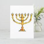 Kyrklig Menorah Inbjudningar<br><div class="desc">En kyrklig menorah i guld med massor av ljus. Denna design ser verkligen effektiv ut på dessa inbjudningar</div>