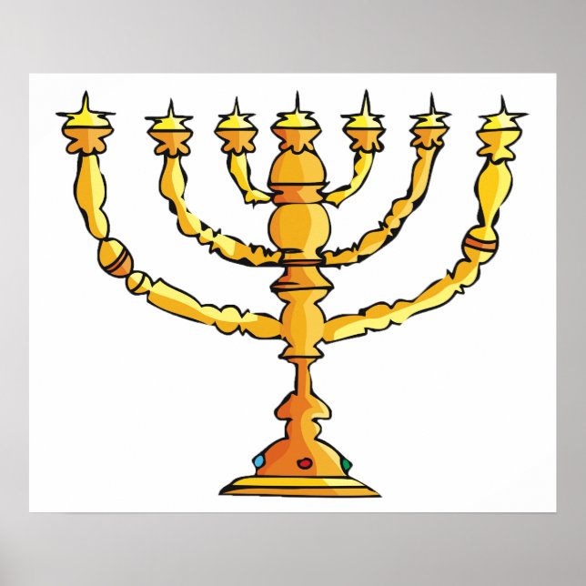 Kyrklig Menorah Poster (Framsidan)