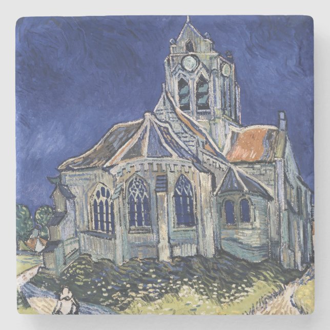 Kyrkliga Auvers-sur-Oise som målar Vincent Van Underlägg Sten (Framsidan)