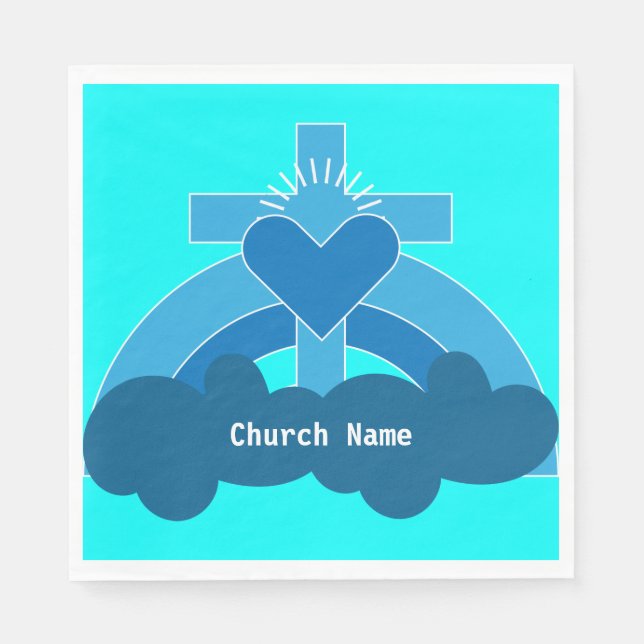 Kyrkliga samfund och Klubbar Kaffe Mugg Squar Pappersservett (Framsidan)