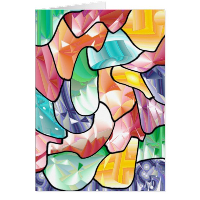 Kyrkligt fönster hälsningskort (Framsidan)