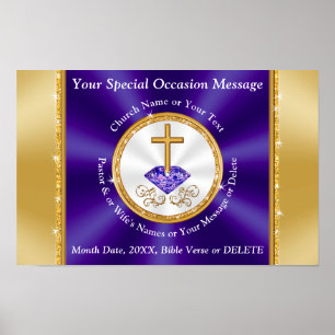 Kyrkoårsjubileum Poster Dekorationerna Party i kyr