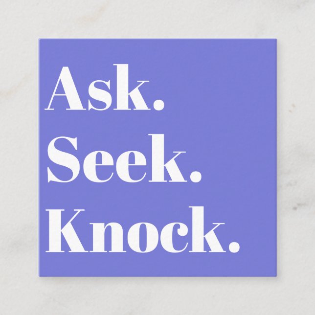 Kyrkodens QR-kod för säljfrämjande Lila Fyrkantigt Visitkort (Framsida)