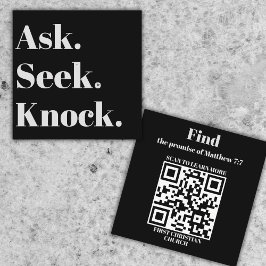 Kyrkodens QR-Professionell Marknadsföring Fyrkantigt Visitkort