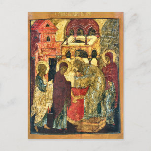 Kyrkogången Jesu i tempel-ikonen Vykort
