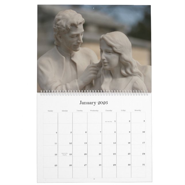 Kyrkogård 2013 (den Oakland kyrkogården, Atlanta, Kalender (Jan 2026)