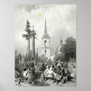 Kyrkogård av den Smolensko kyrkan Poster