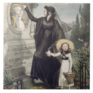 Kyrkogården av Pere Lachaise som skrivs ut av Kakelplatta