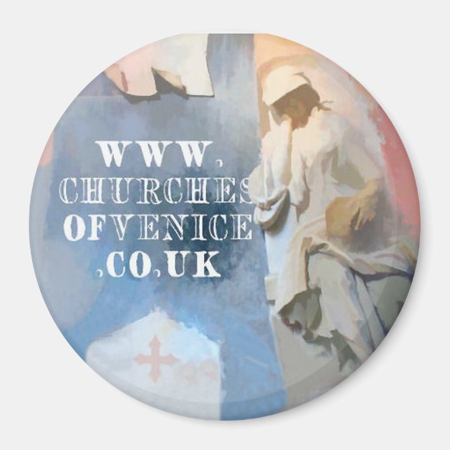 Kyrkor av Venice-kylmagnet Magnet (Framsidan)