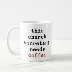 Kyrkosekreterare behöver kaffe mugg
