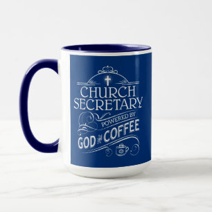 Kyrkosekreterare med kraft av Gud och kaffe Mugg