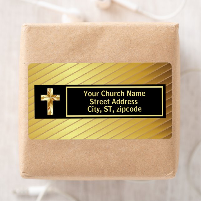 Kyrkosklassi Guld och svart skeppsbiblar Fraktsedel (Insitu)