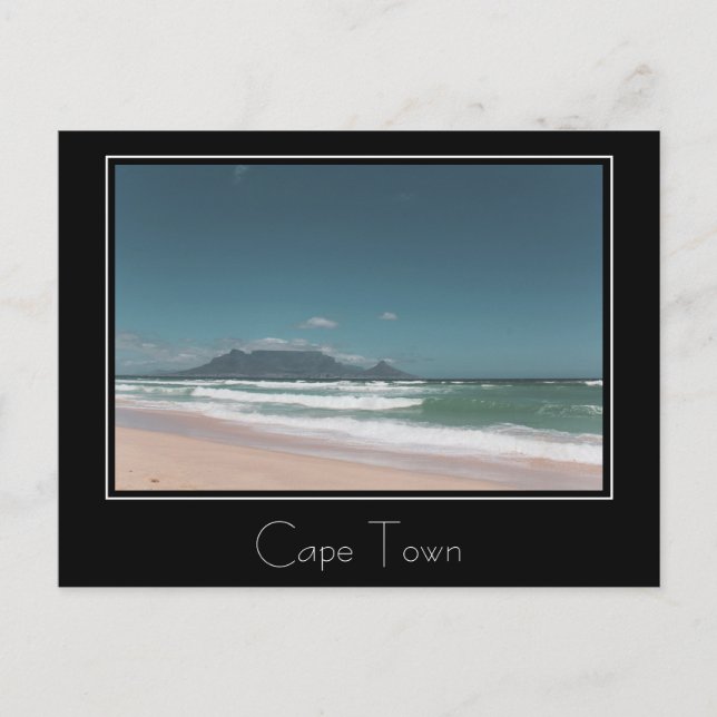 Kyrkostaden Cape Town Table Mountain Ocean Beach V Vykort (Framsida)