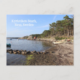 Kyrkviken Beach, Reso, Sverige Vykort