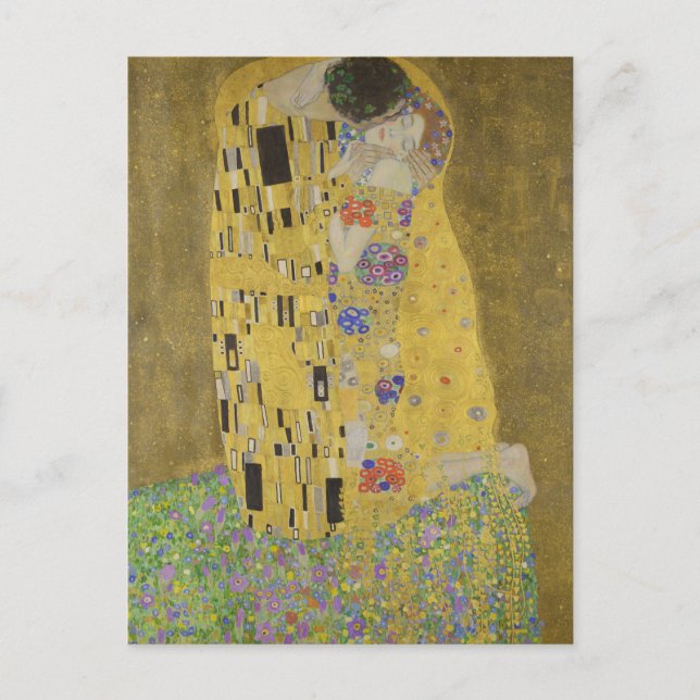 Kysande älskande av Gustav Klimt Vykort (Framsida)