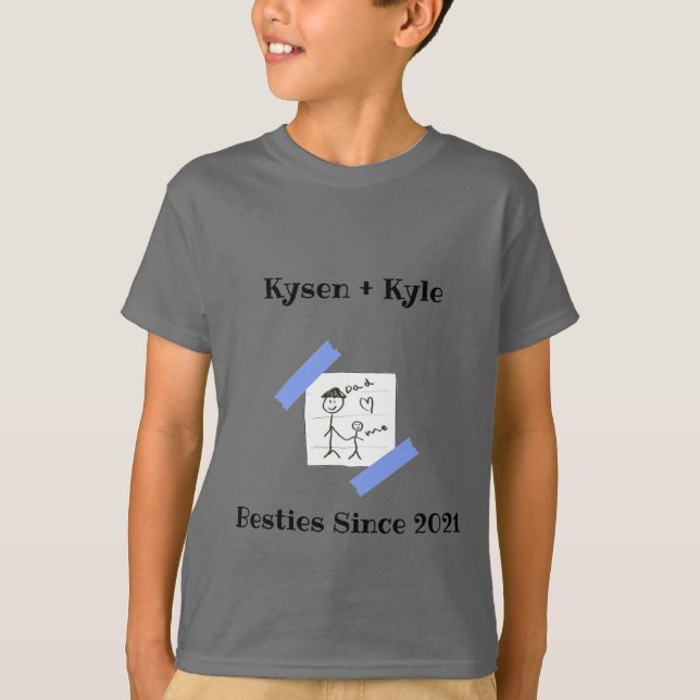 Kysen + Kyle Matching T-Shirt, Besties sedan 2021 T Shirt (Framsida)